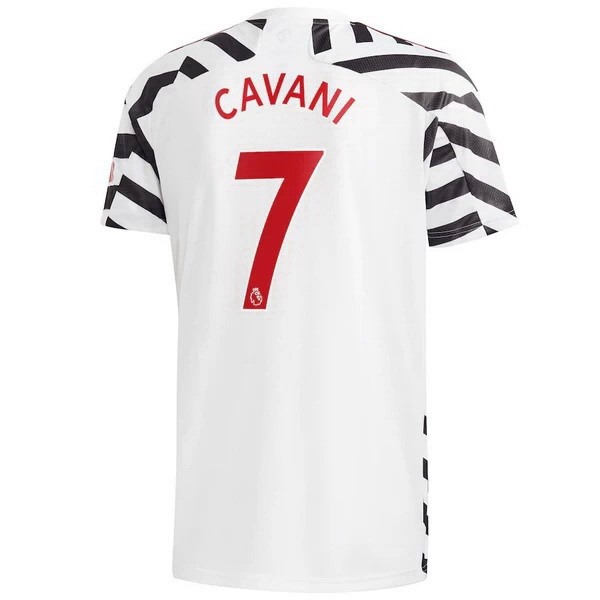 Camiseta Manchester United NO.7 Cavani 3ª 2020-2021 Blanco